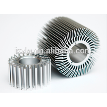 custom round aluminium extrusion led heat sink